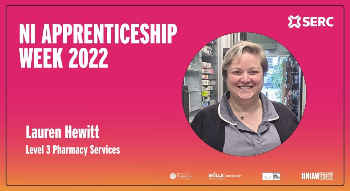 Lauren Hewitt featured in NI Apprenticeship Week Graphic